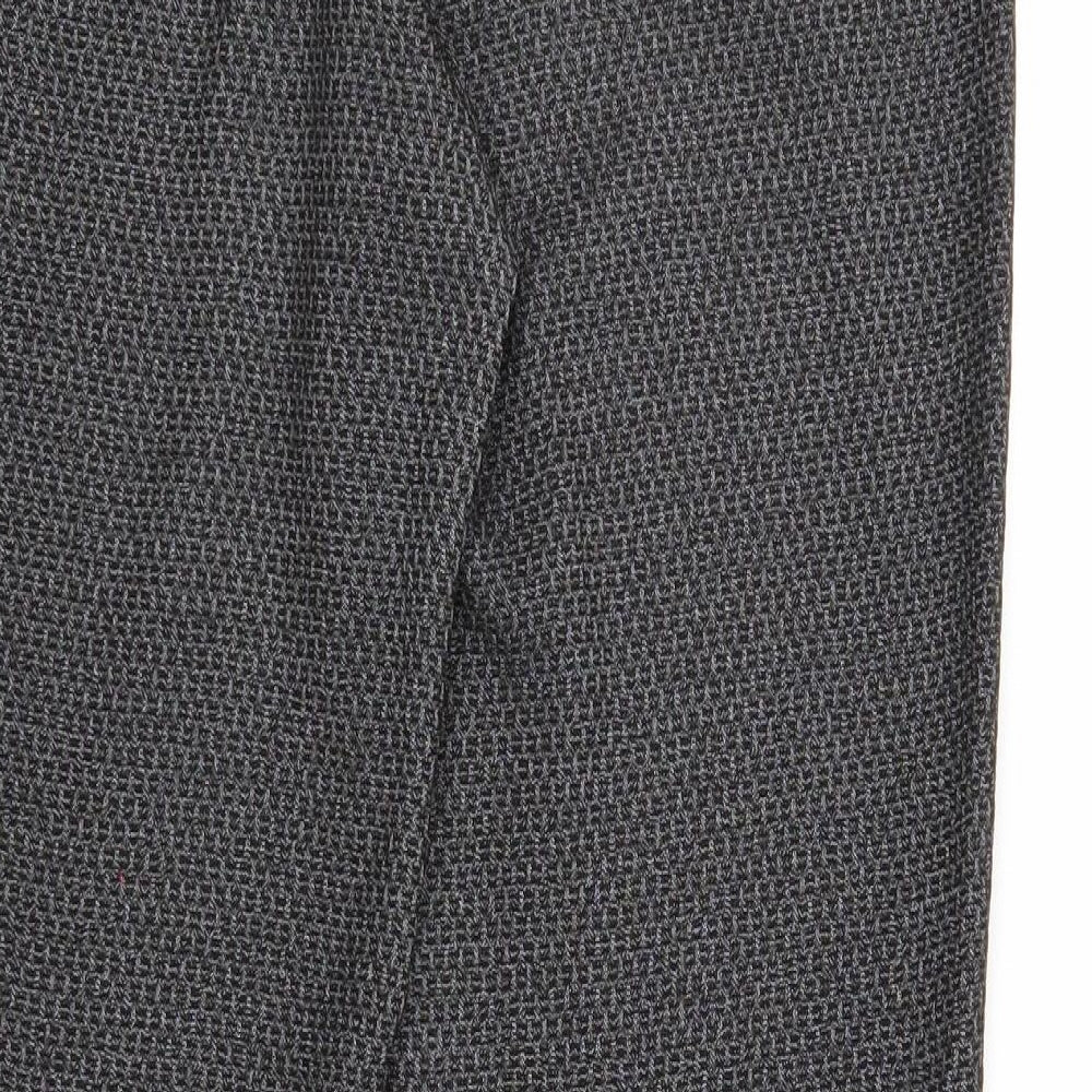 Womens UK Size 10 NEXT Regular Fit Black Trousers