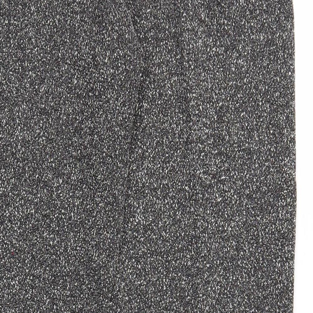 Editions Womens Grey Polyester Trousers Size 12 Regular Zip