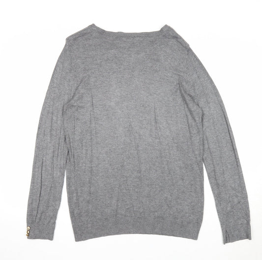 Womens UK Size 16 Dorothy Perkins Grey Pullover Jumper