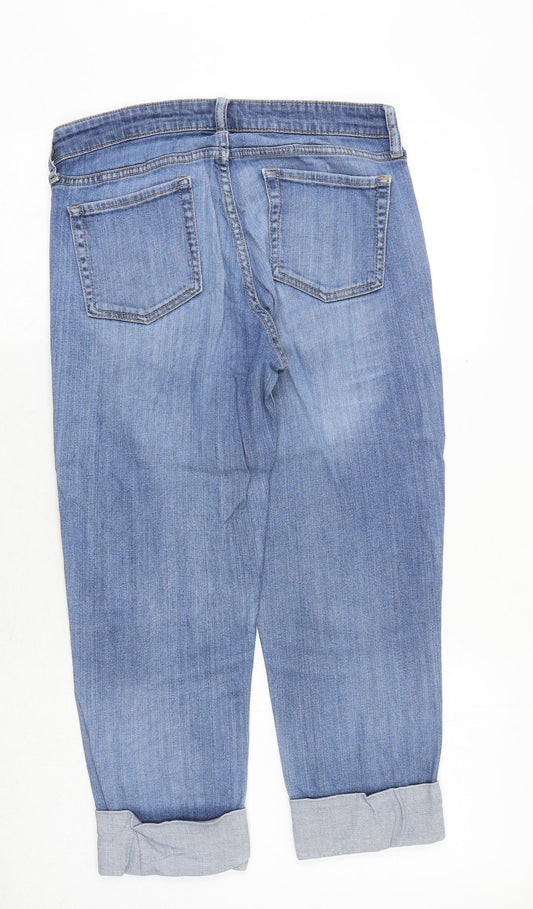 Gap Womens Blue Cotton Straight Jeans Size 6 Regular Zip