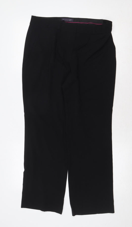 Womens UK Size 14 Marks and Spencer Regular Fit Dress Pants Black Trousers