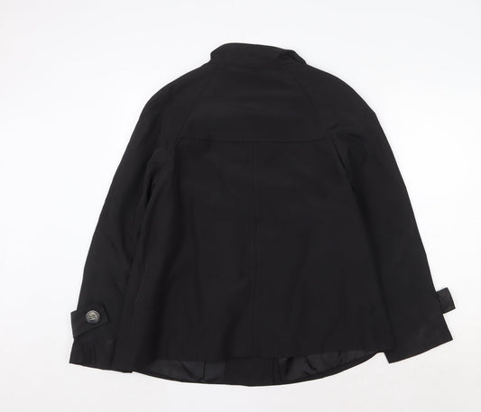 David Barry Womens Black Jacket Size 10 Button