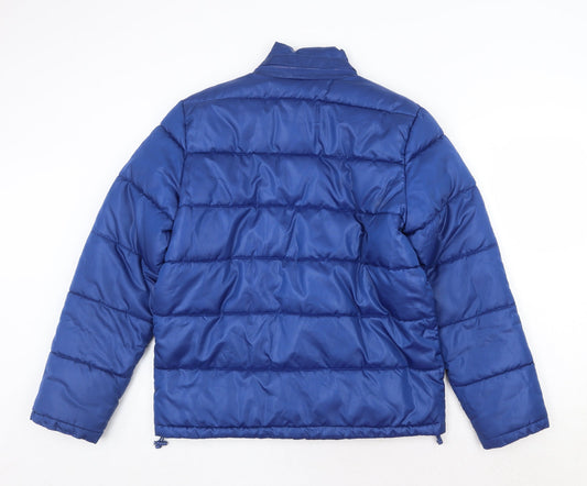 Womens UK Size S Mango Blue Puffer Jacket