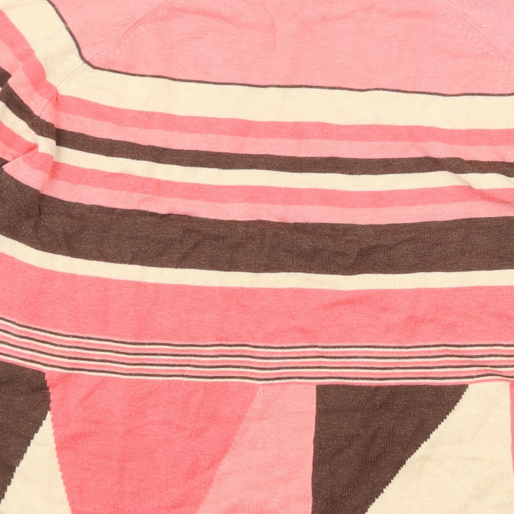 Country Casuals Womens Multicoloured Round Neck Geometric Viscose Pullover Jumper Size L