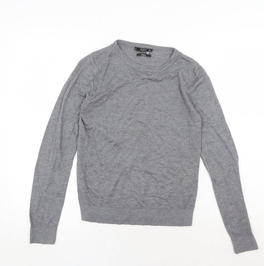 Womens UK Size M Mango Grey Pullover Jumper