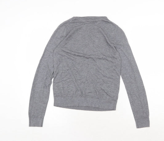 Womens UK Size M Mango Grey Pullover Jumper