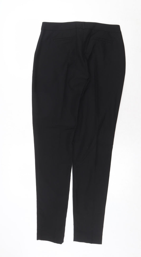 Select Womens Black Polyester Trousers Size 8 Regular Zip