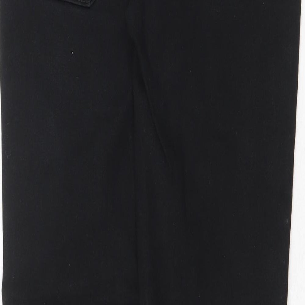 River Island Womens Black Cotton Straight Jeans Size 30 in Regular Zip