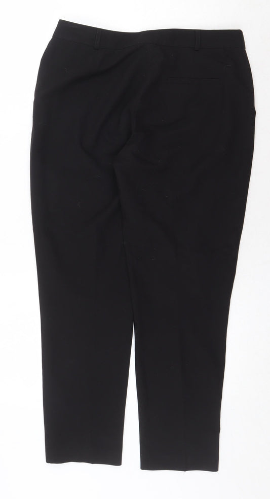 Womens UK Size 10 Dorothy Perkins Regular Fit Black Trousers