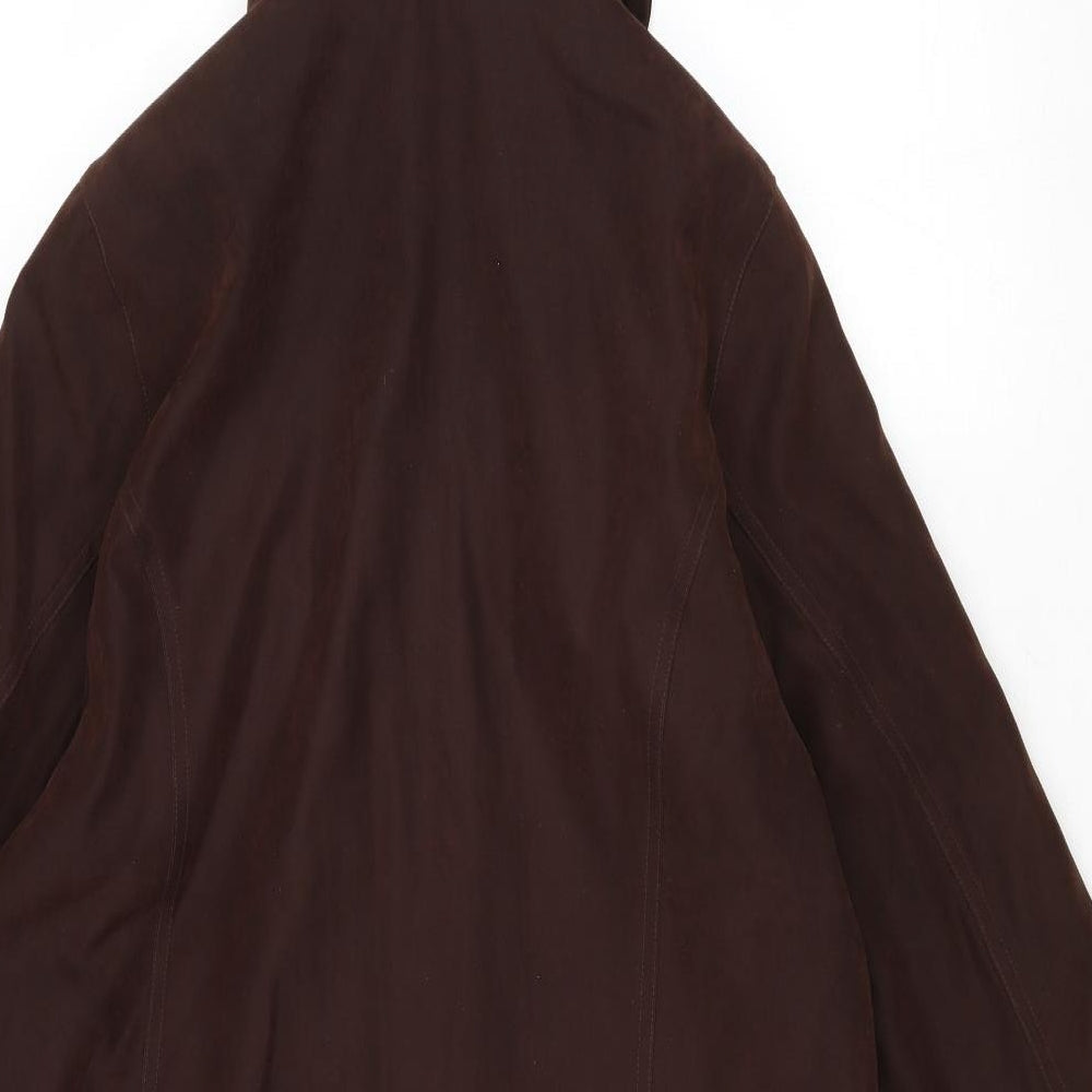 Womens UK Size 10 EWM Brown Overcoat