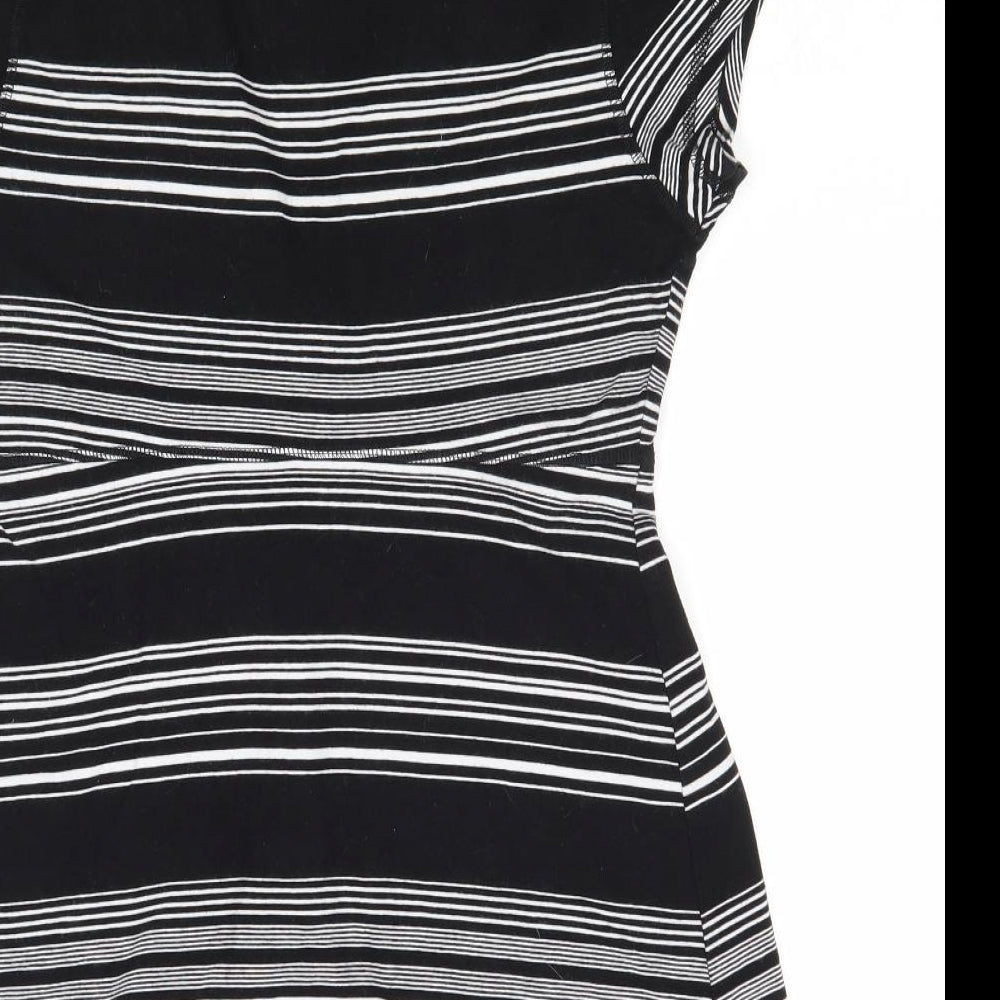Womens UK Size S H&M Black Basic Blouse