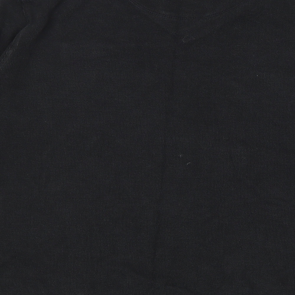 Burton Mens Black Round Neck Cotton Pullover Jumper Size L Long Sleeve