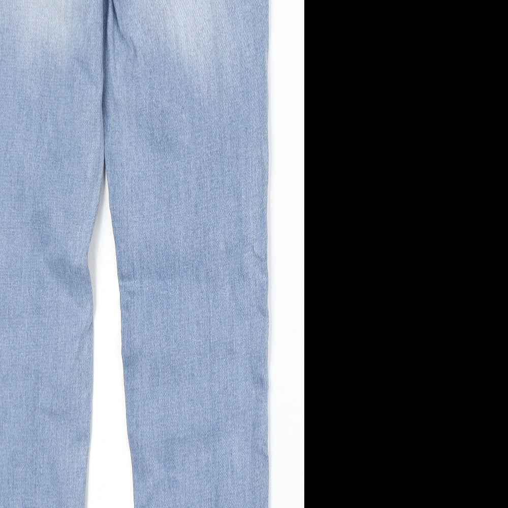 Womens UK Size 27 in FB Sister Regular Fit Straight Blue Jeans