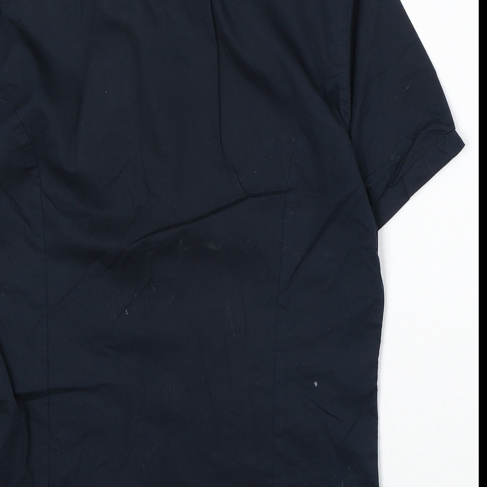 ASOS Mens Blue Cotton Button-Up Size S Collared Button