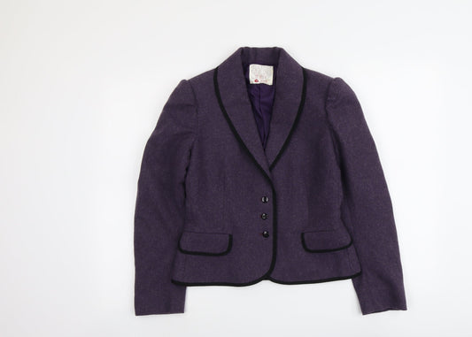 Womens UK Size 8 Country Casuals Regular Purple Blazer