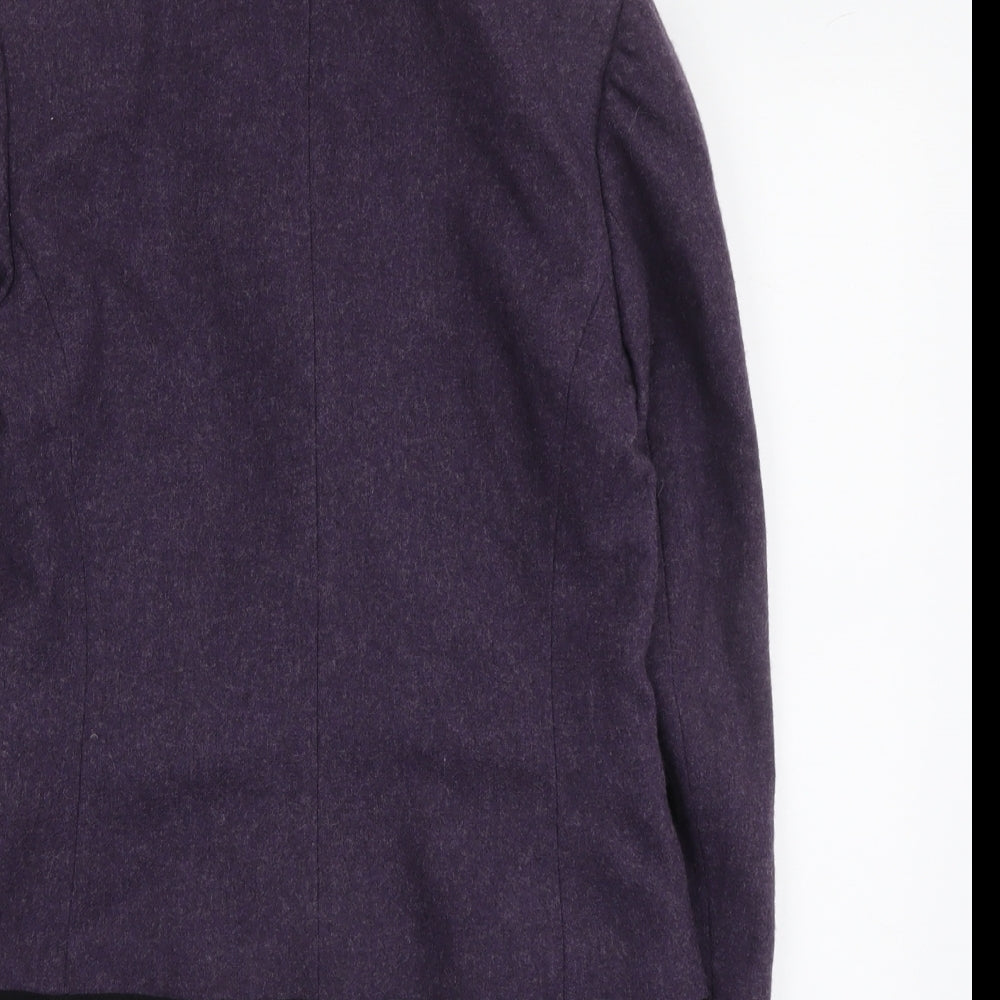 Country Casuals Womens Purple Wool Jacket Blazer Size 8