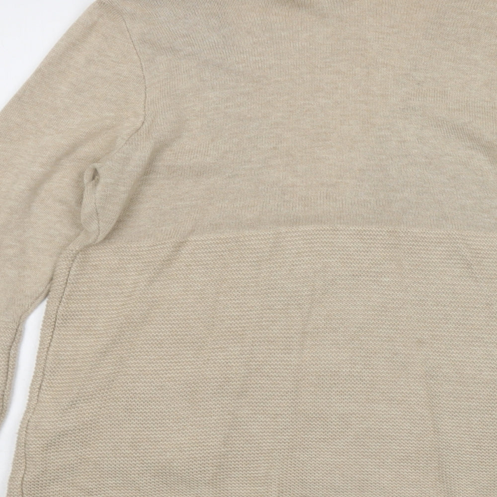 Womens UK Size M H&M Beige Cardigan Jumper