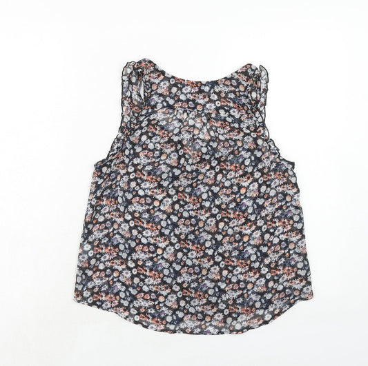 FOREVER 21 Womens Multicoloured Floral Polyester Basic Tank Size S V-Neck