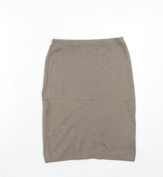 NEXT Womens Grey Cotton A-Line Skirt Size 8