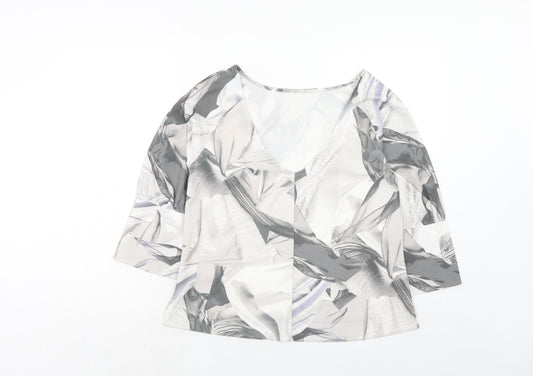 Womens UK Size 10 NEXT Grey Basic Blouse