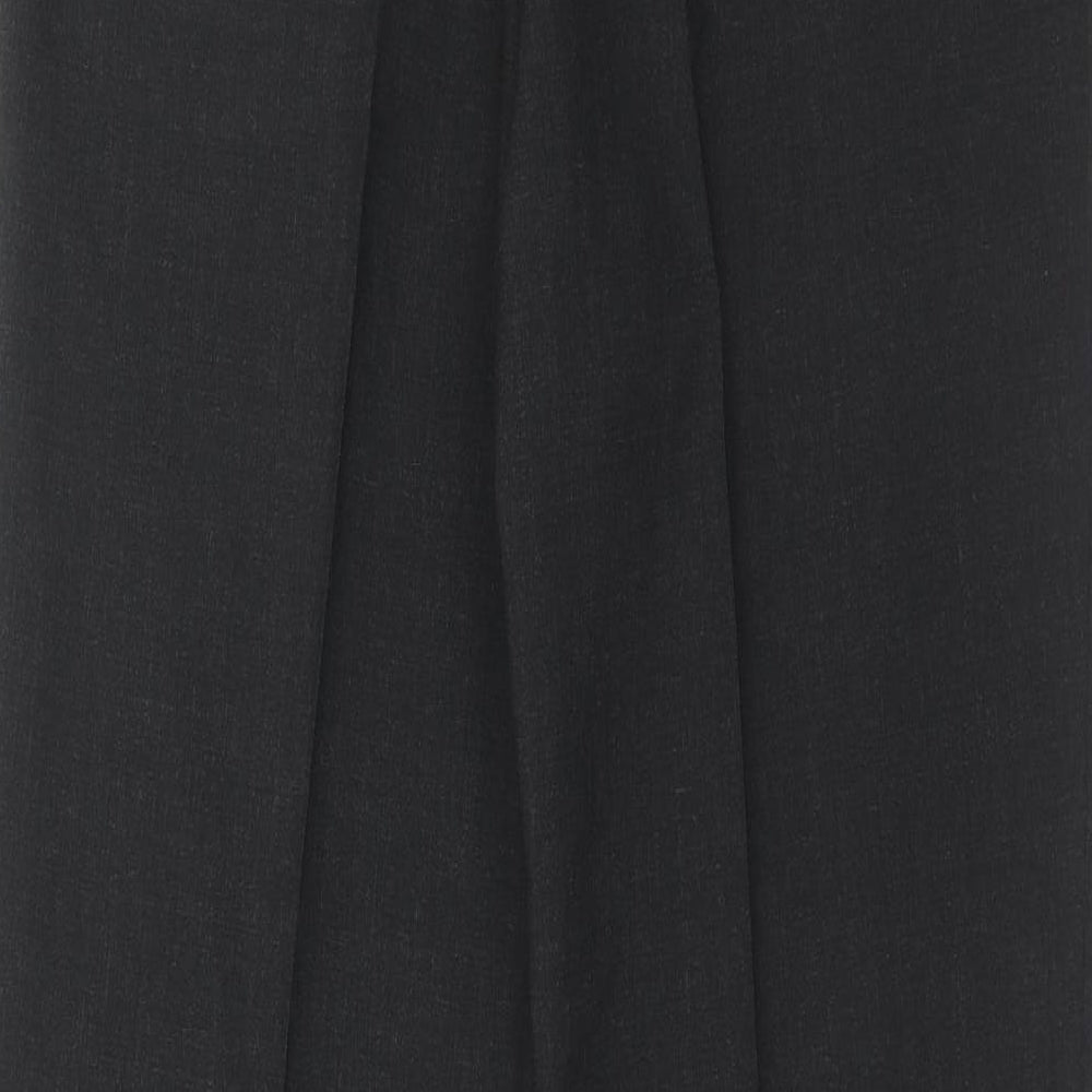 Marks and Spencer Mens Grey Polyester Dress Pants Trousers Size 30 in L33 in Regular Hook & Eye
