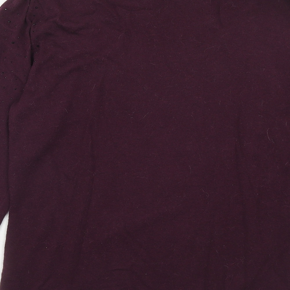 Womens UK Size 10 Monsoon Purple Pullover Jumper
