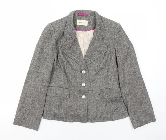 Womens UK Size 10 Minuet Regular Grey Blazer