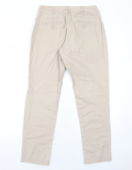 Womens UK Size 8 Dorothy Perkins Regular Fit Beige Trousers