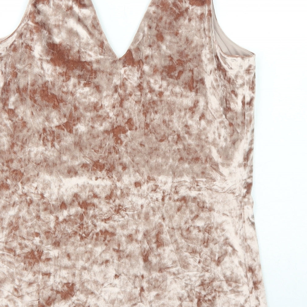 Womens UK Size 12 Linea Pink Basic Tank