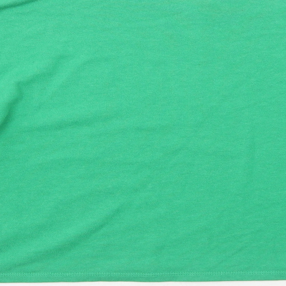 H&M Womens Green Cotton Pullover Sweatshirt Size XS Pullover