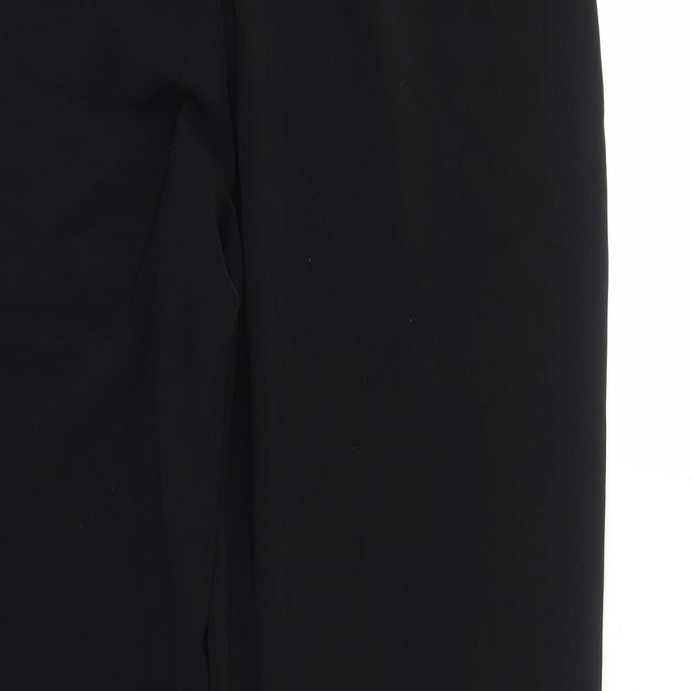 Womens UK Size 14 AMARANTO Regular Fit Black Trousers