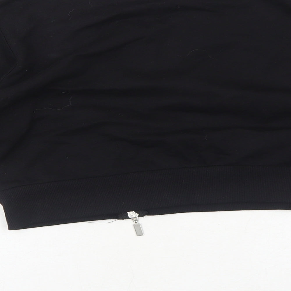 Select Girls Black Cotton Pullover Sweatshirt Size 12-13 Years Pullover - Good Vibes No Bad Vibes