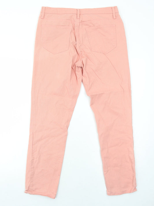 Gap Womens Pink Cotton Straight Jeans Size 10 Regular Zip