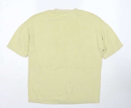 Womens UK Size M Zara Green Basic T-Shirt