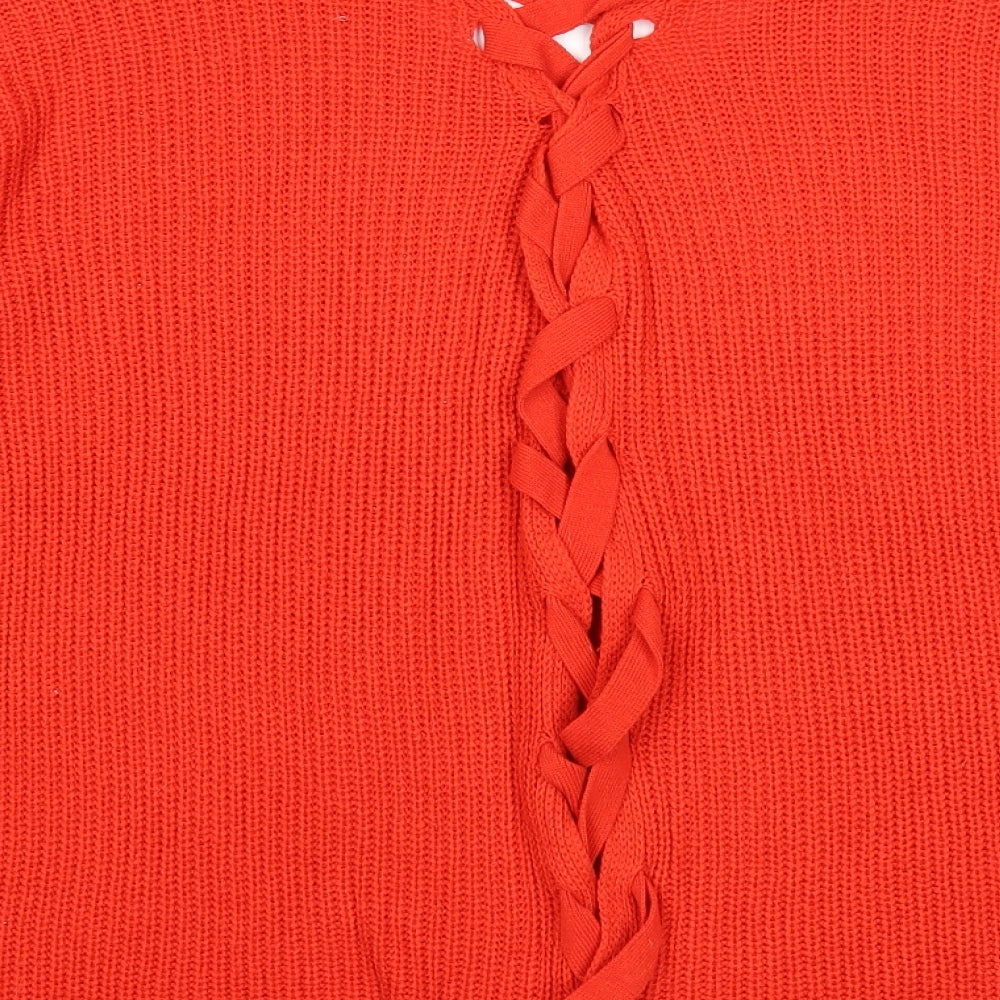 Womens UK Size M Capsule Orange Pullover Jumper