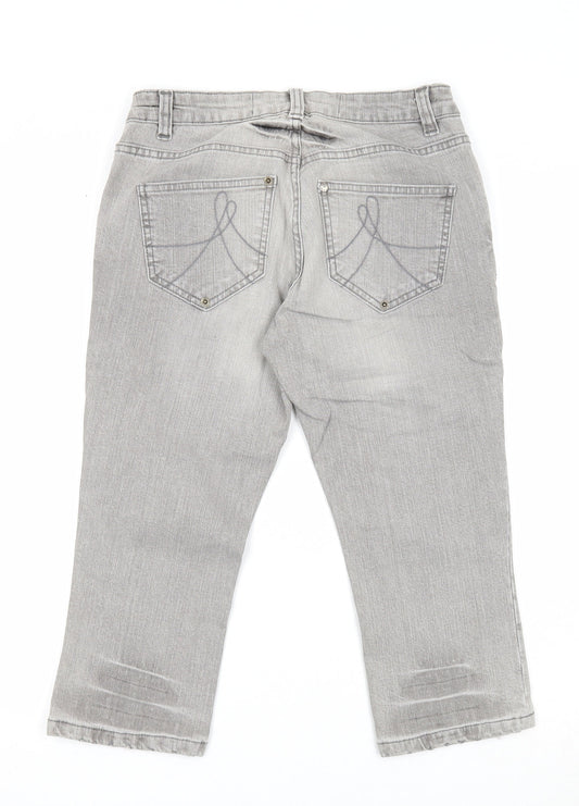 Womens UK Size 10 Love Label Regular Fit Straight Grey Jeans