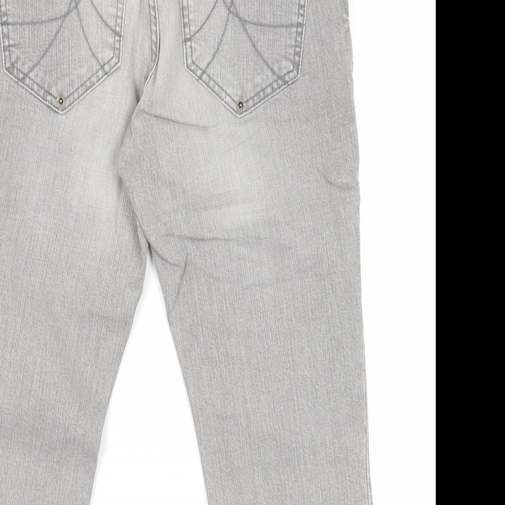 Womens UK Size 10 Love Label Regular Fit Straight Grey Jeans