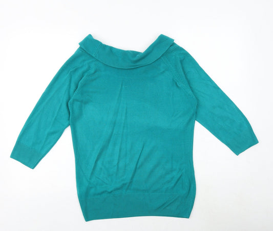 Womens UK Size 12 Marks and Spencer Green Pullover Jumper