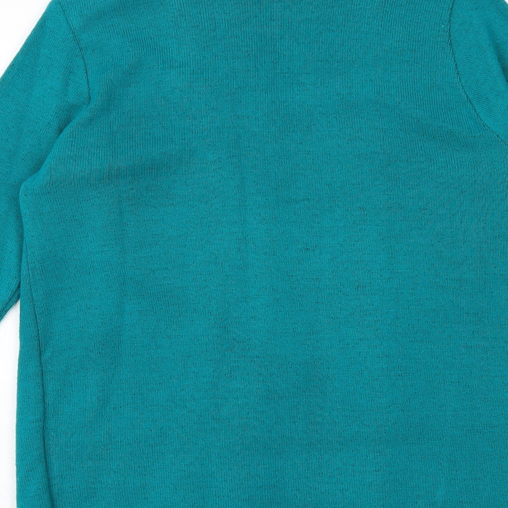 Envy Womens Silver Collared Acrylic Cardigan Jumper Size S - Size S-M