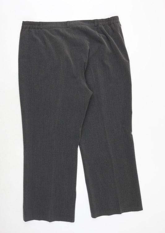 Womens UK Size 18 Debenhams Regular Fit Grey Trousers