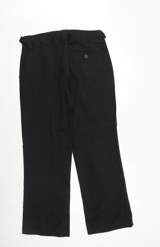 Womens UK Size 14 Solar Regular Fit Dress Pants Black Trousers