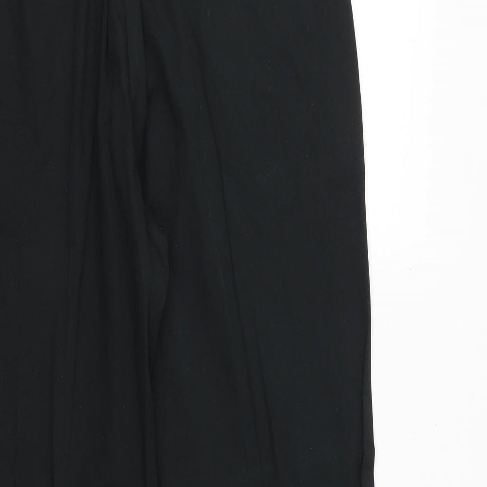 Womens UK Size 14 Solar Regular Fit Dress Pants Black Trousers