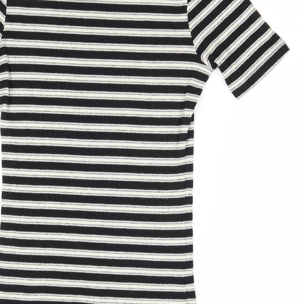 Womens UK Size XS H&M Black Basic T-Shirt