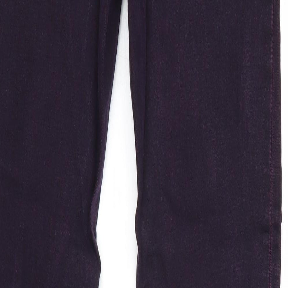 Womens UK Size 10 Warehouse Regular Fit Skinny Purple Jeans