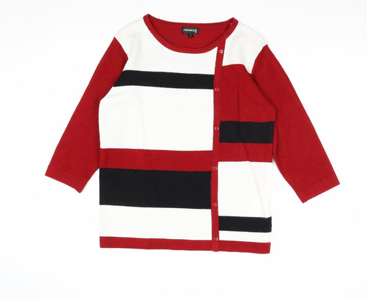 Womens UK Size S Paramour Red Pullover Jumper