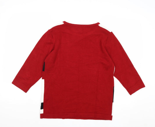 Womens UK Size S Paramour Red Pullover Jumper