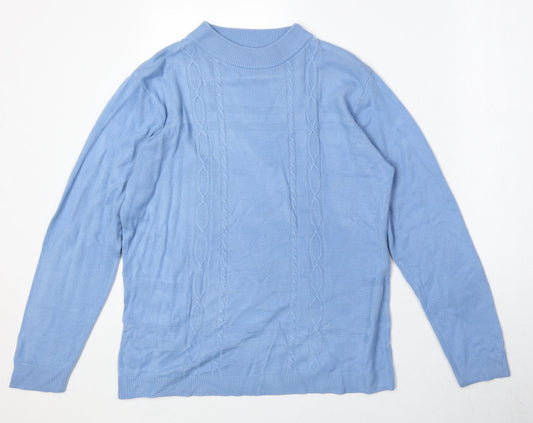 Womens UK Size L Reflect Blue Pullover Jumper
