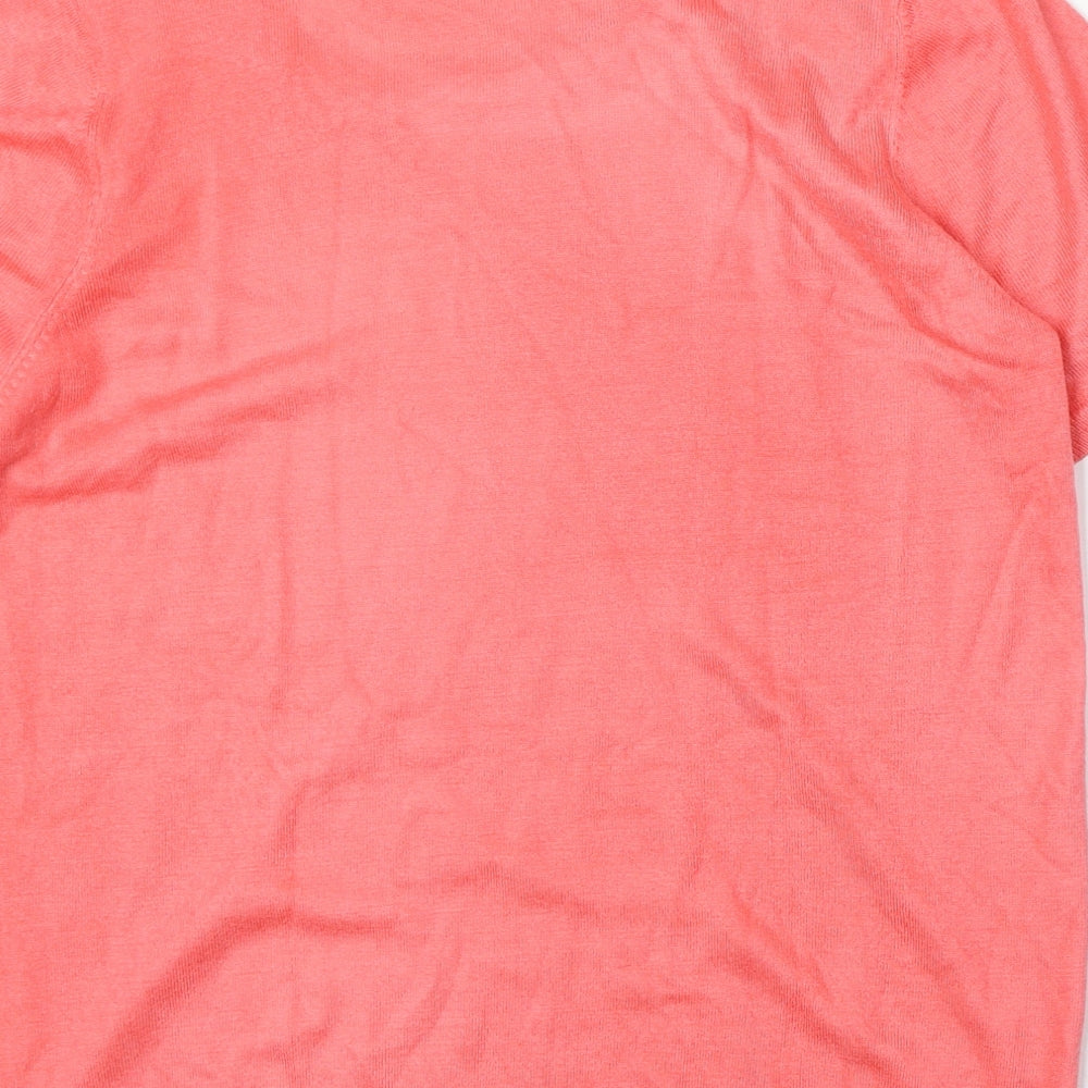 BHS Womens Pink Round Neck Acrylic Pullover Jumper Size 16