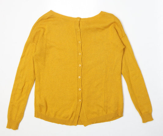 Womens UK Size 8 Miss Selfridge Yellow Pullover Jumper