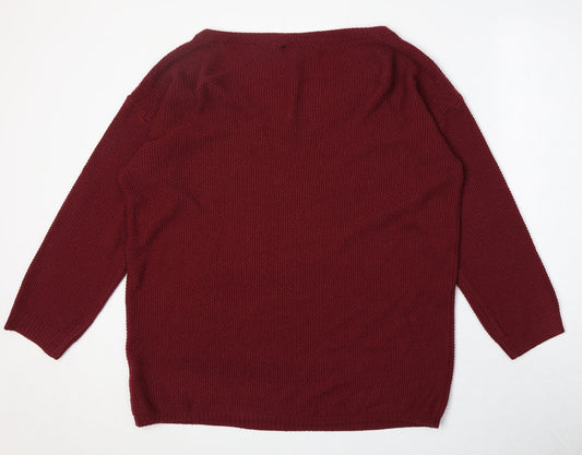 Womens UK Size XL Yoins Red Pullover Jumper